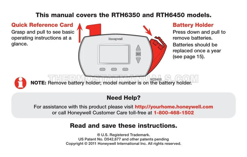 Honeywell Home Rth7600D Installation Manual