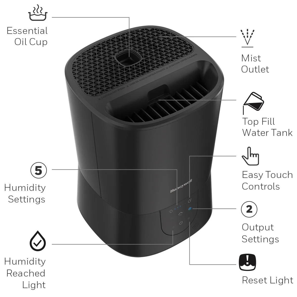 Honeywell Hwm445B Easy To Care Warm Mist Humidifier
