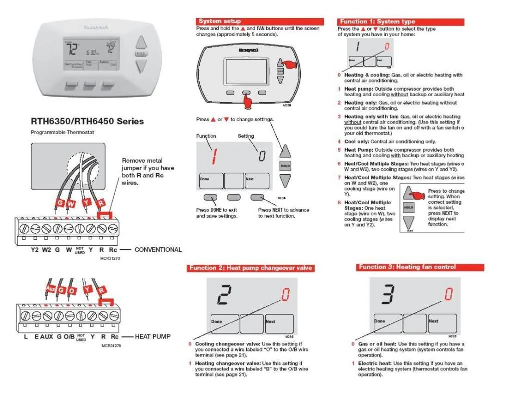 Honeywell Rth6350D Wiring Diagram