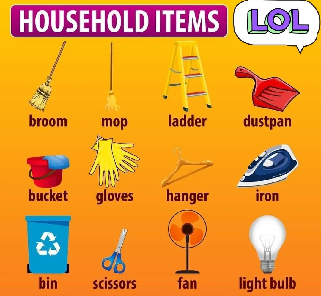 Household Items Vocabulary