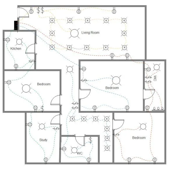 Housing Wiring Diagram Residential Electrical Diagrams