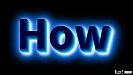 How 3D With Blue Glow Text Effect Generator