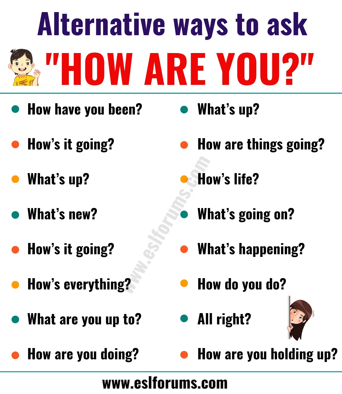 How Are You 60 Different Ways To Ask Respond To How Are You Esl Forums