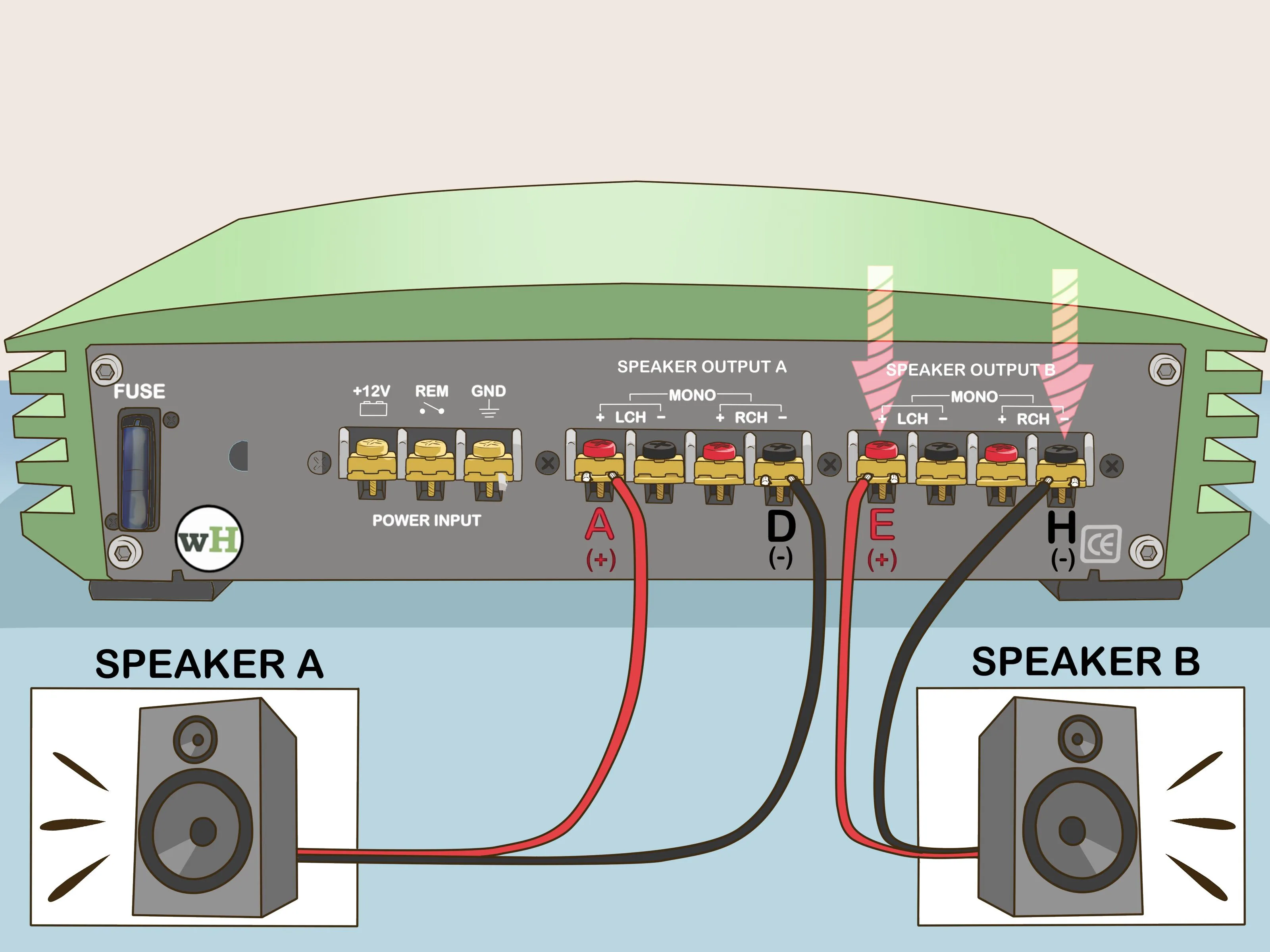 How To Bridge A 4 Channel Amp With 4 Speakers
