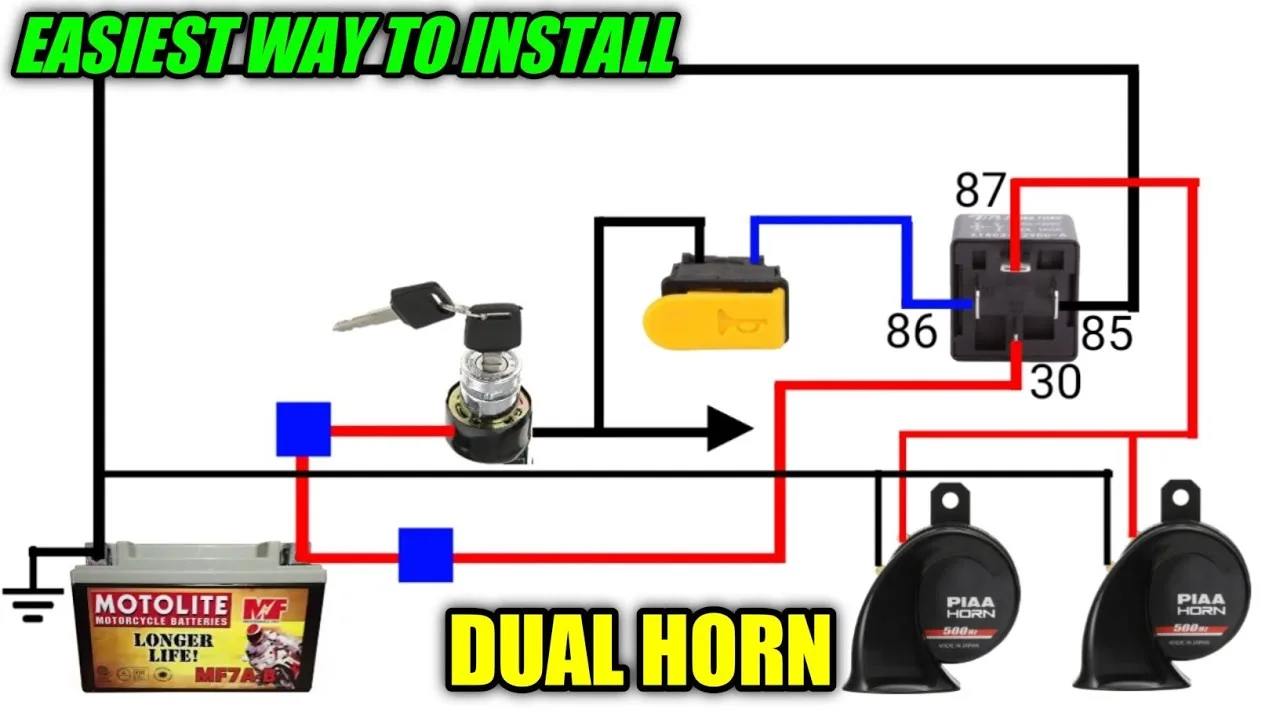 How To Install Horn With Relay At Madeleine Frayne Blog