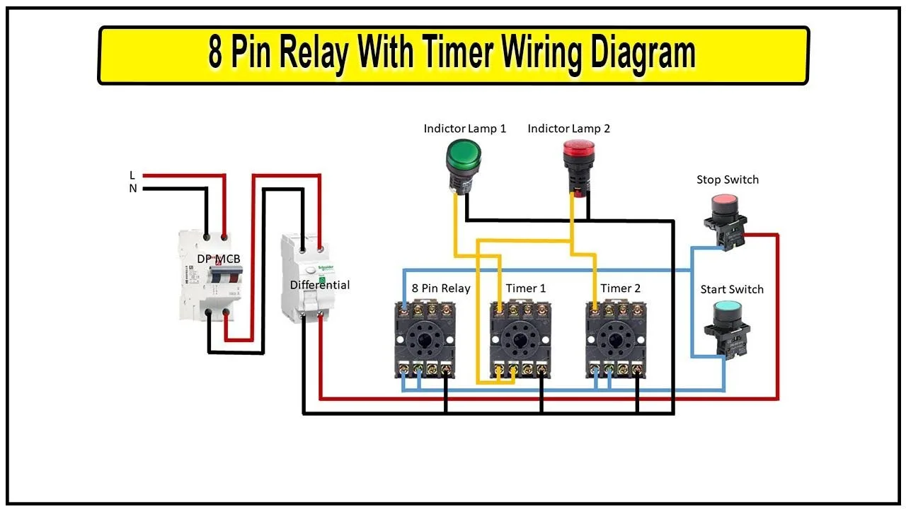 How To Make 8 Pin Relay With Timer Wiring Diagram 8 Pin Relay With Timer Wiring Diagram