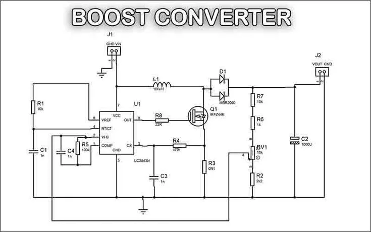 How To Make Dc To Dc Boost Converter Using Uc3843 Schematic