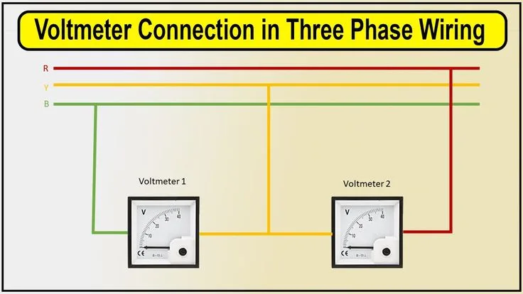 How To Make Voltmeter Connection In Three Phase Wiring Diagram Diy Voltmeter Power Supply