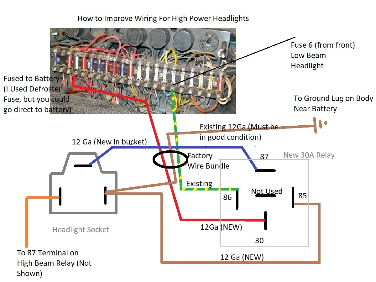 How To Repair And Improve Your Wiring For High Power H4 Headlight Upgrade