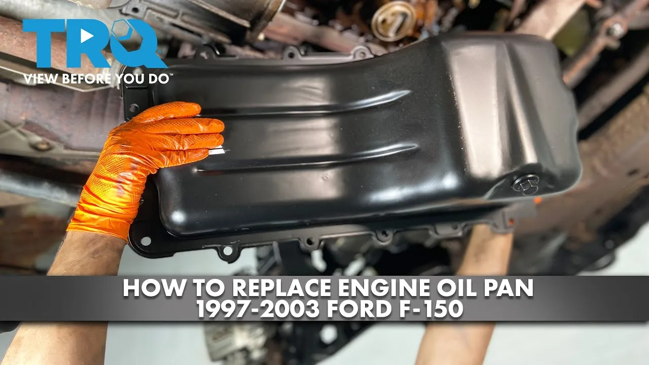 How To Replace Engine Oil Pan 1997 2003 Ford F 150 54L 4Wd 1A Auto