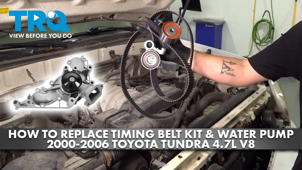 How To Replace Timing Belt Kit Water Pump 2000 2006 Toyota Tundra 47L V8 1A Auto