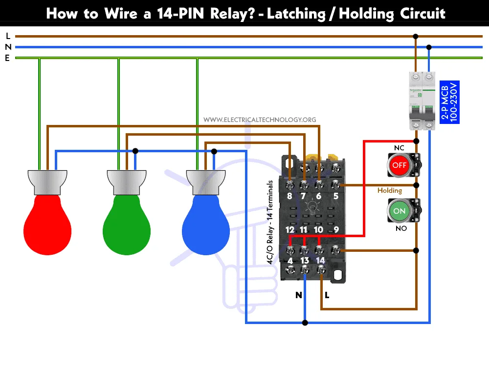 How To Wire 14 Pin Relay For Latching Holding Circuit