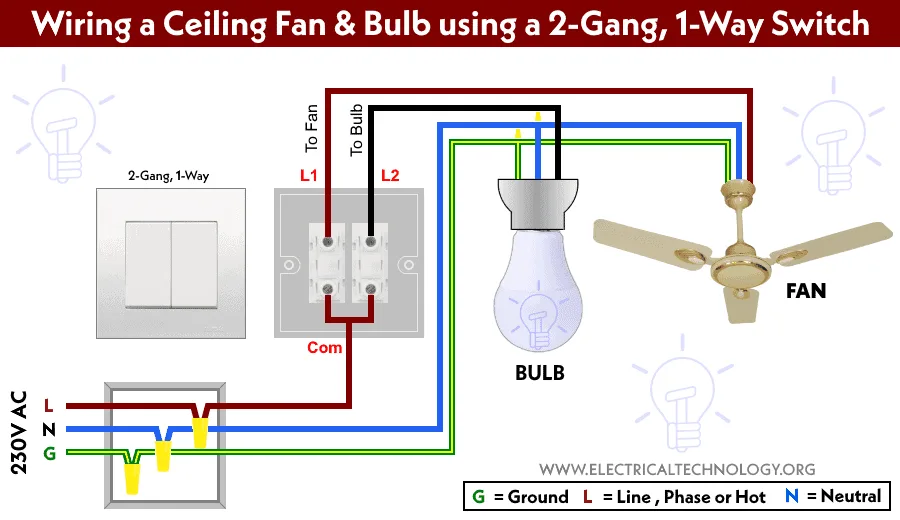 How To Wire A 2 Gang One Way Light Switch