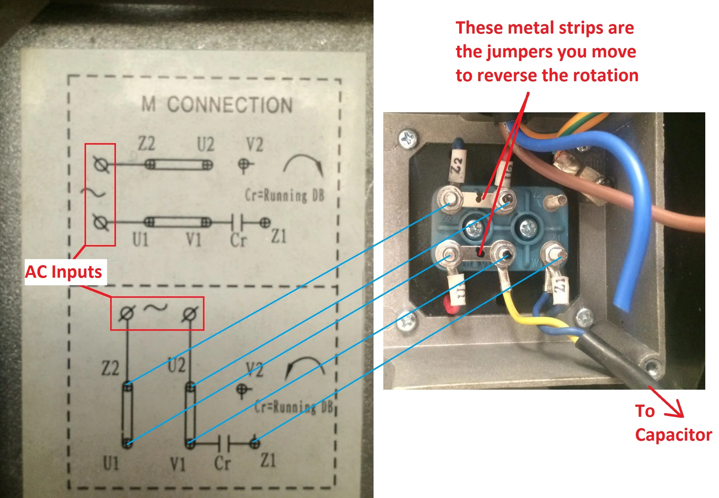 How To Wire A 220V Motor To 110V Diagram Rainbow Vacuum Wire