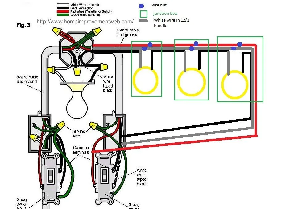 How To Wire A 3 Way Switch To Multiple Lights