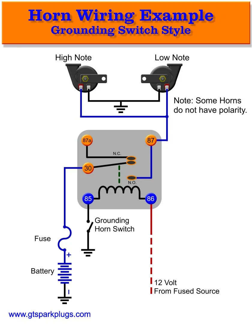 How To Wire A Car Horn Diagram