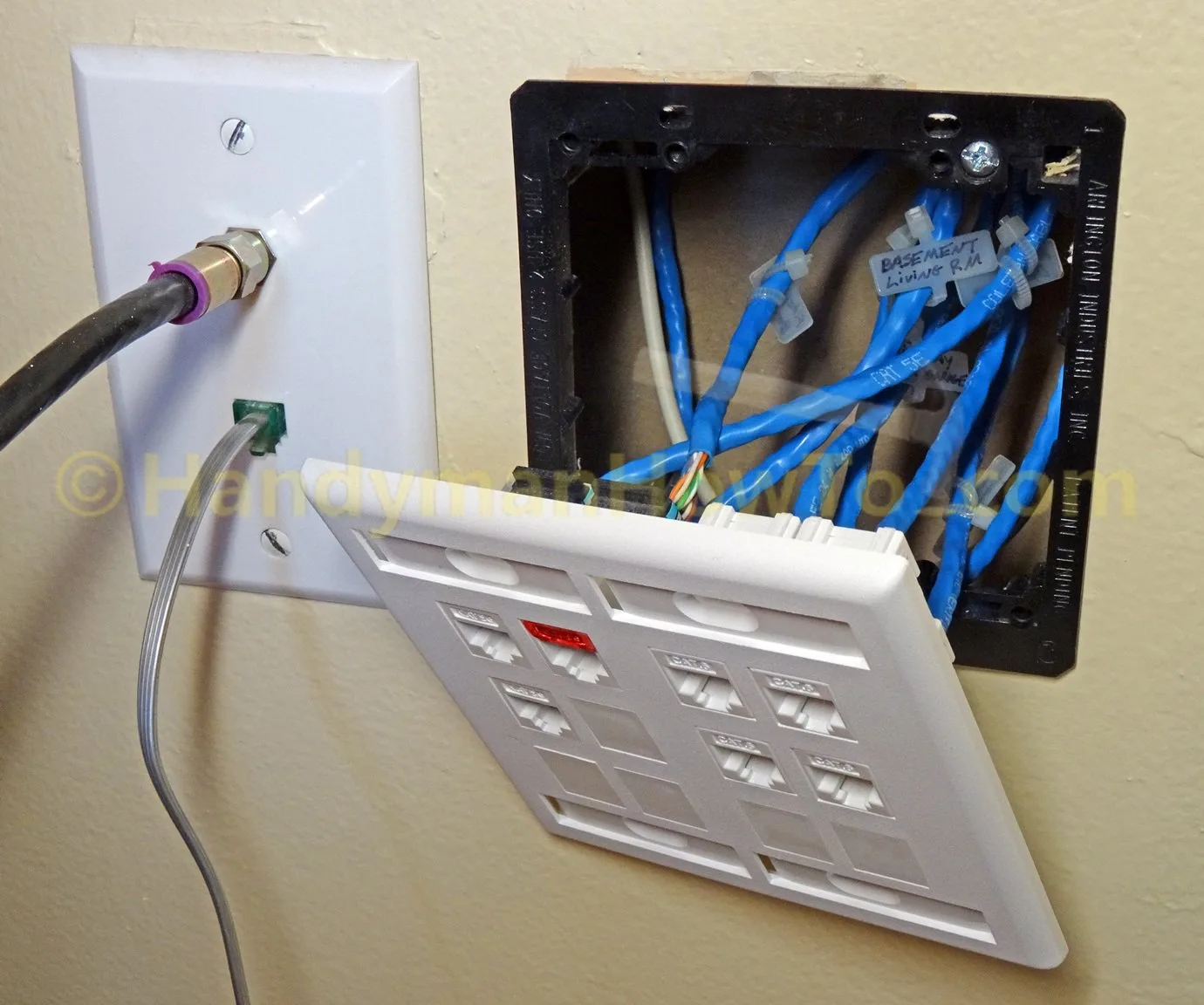 How To Wire A Cat6 Rj45 Ethernet Jack Handymanhowto