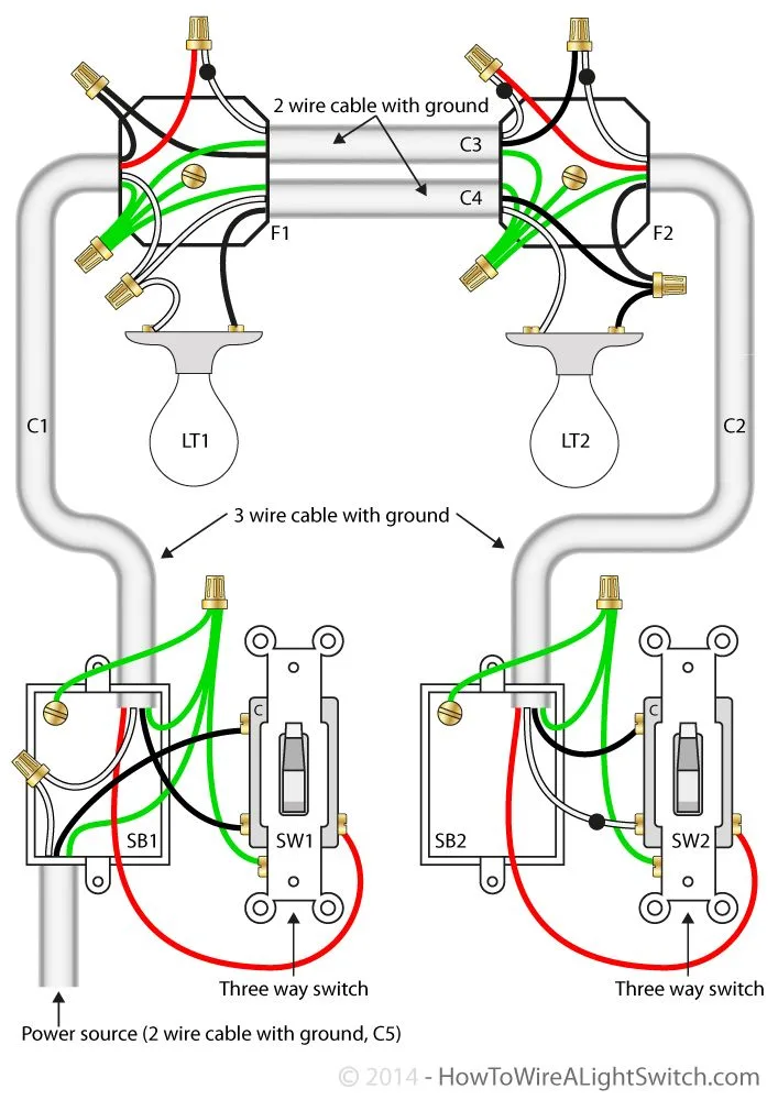 How To Wire A Dual Light Switch Diagram Dual Switch Light Ci