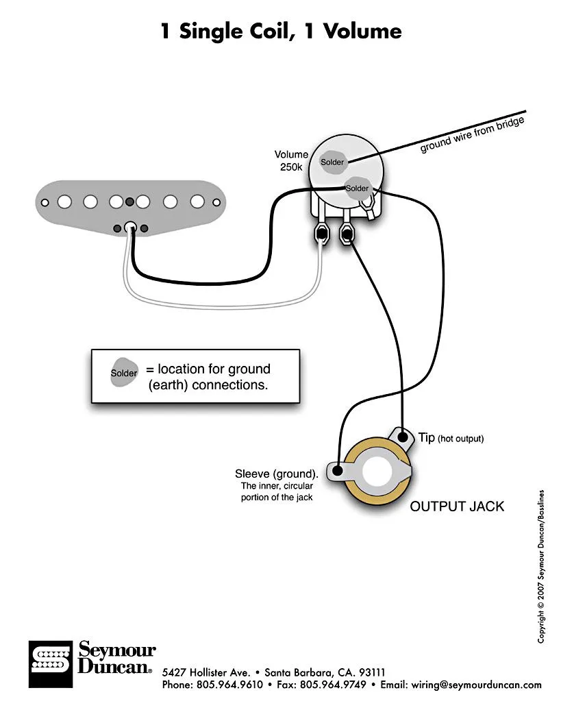 How To Wire A Single Pickup Guitar