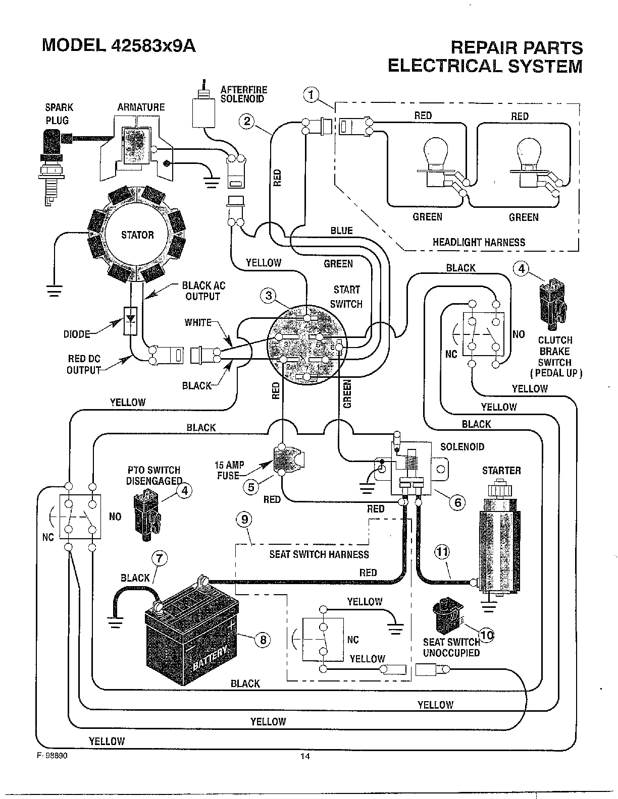 Hp Murray Riding Mower Wiring Diagram Car Audio Diagrams