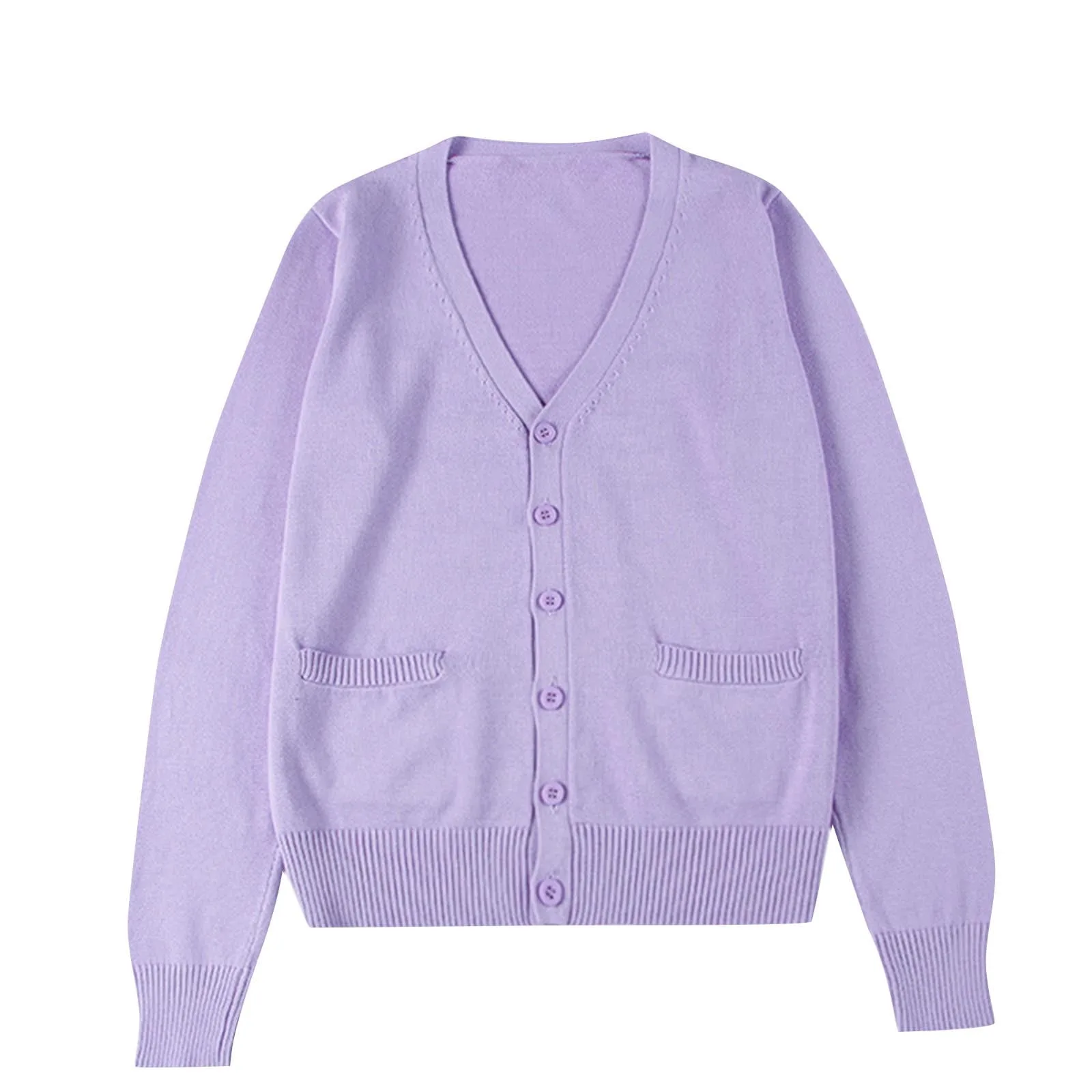 Htnbo Women Cardigan Sweater Long Sleeve V Neck Basic Casual Button Down Soft Lightweight