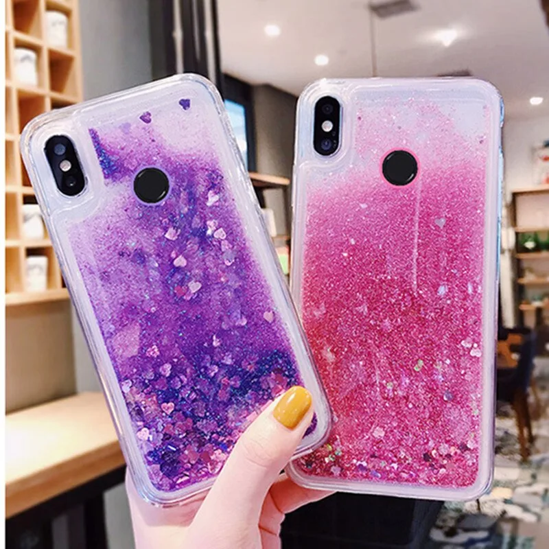 Huawei Nova 2I 2Lite 3I 3E 4E 5T 7I 7 7Se Soft Glitter Liquid Quicksand Anti Fall Mobile Phone