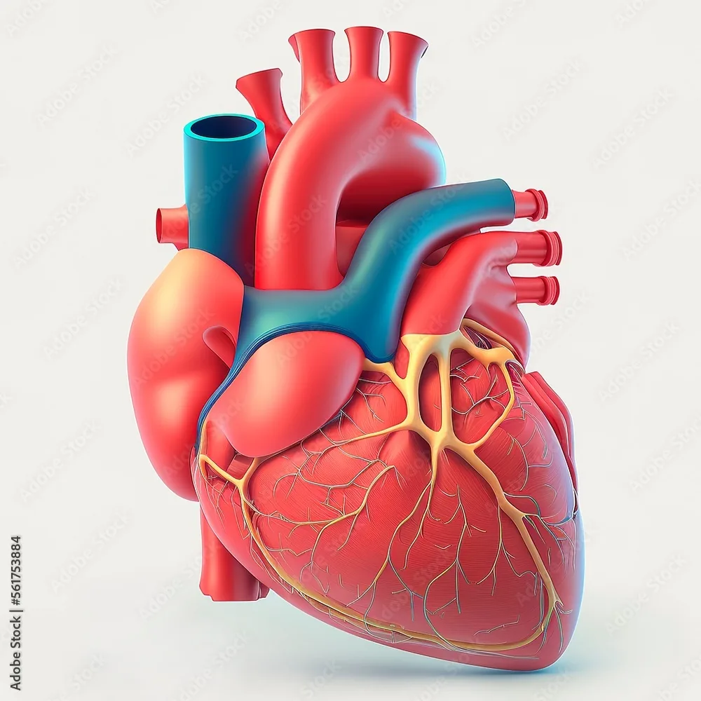 Human Health Medical Heart Vector On White Background Realistic Human Heart Anatomy
