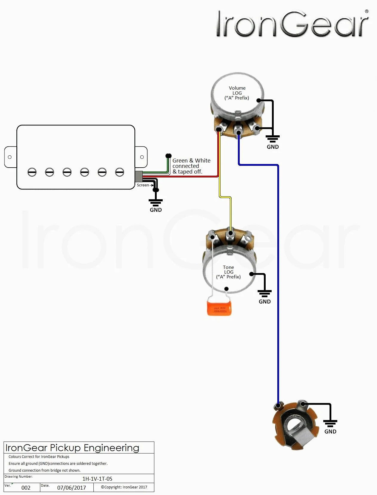 Humbucker Guitar Wiring Diagrams 2 Humbuckers 3 Way Lever Sw