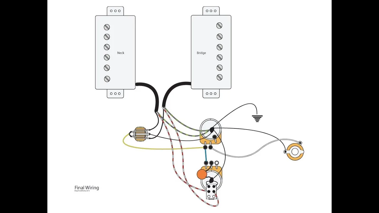 Humbucker Wiring Diagram 1 Volume 1 Tone