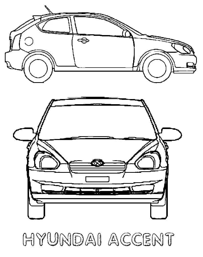 Hyundai Accent Kleurplaat Kinderen Kleurplaat