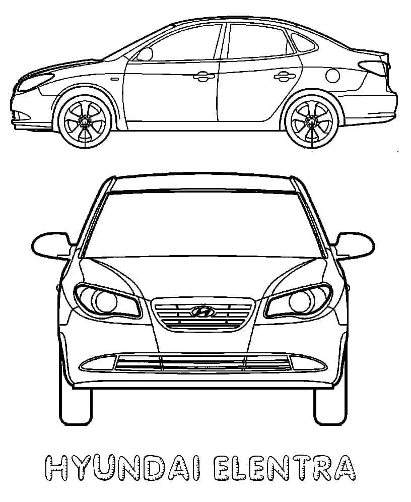 Hyundai Elentra Kleurplaat Kinderen Kleurplaat