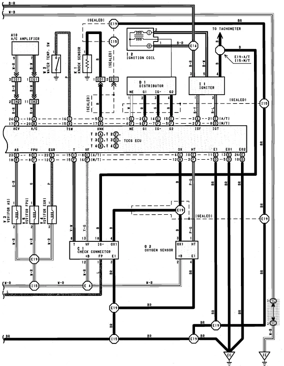 I Have A 1990 Toyota 4Runner With The 3Zv E V6 I Need To Know Where My Knock Sensor Wire
