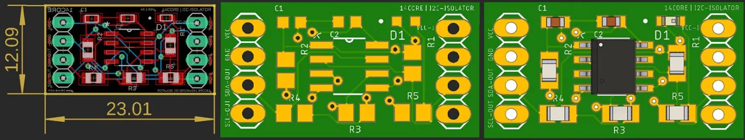 I2C Isolator Adum1250 Schematics Diagram 14Core 0021