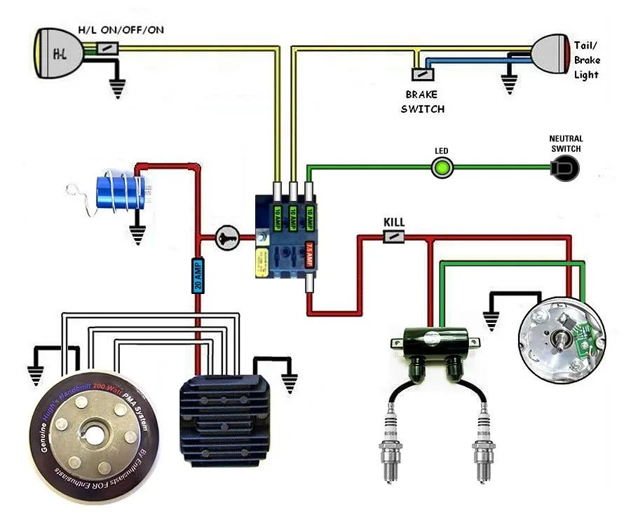 Ignition Switch Wiring Diagram For Motorcycle