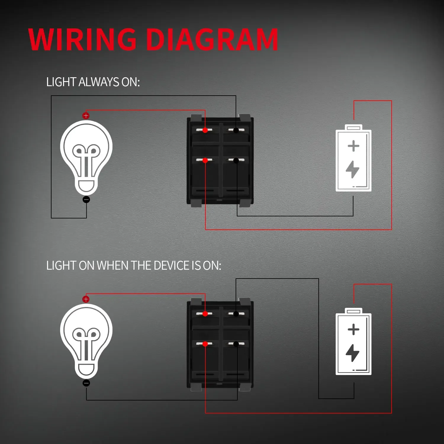 Illuminated Rocker Switch Wiring