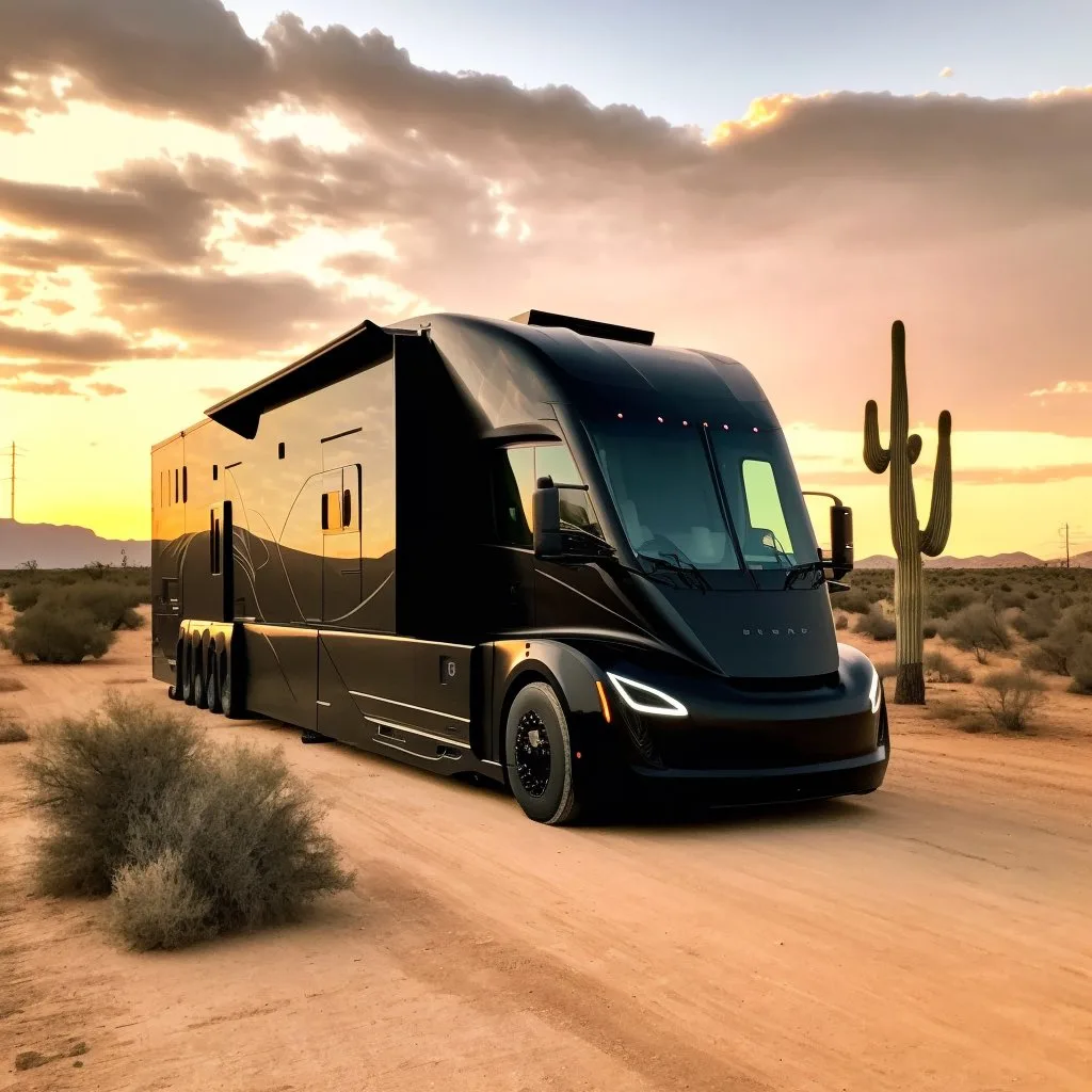 Incredible Tesla Semi Motorhome Design Revealed That S Fully Electric Can Drive Up To 500