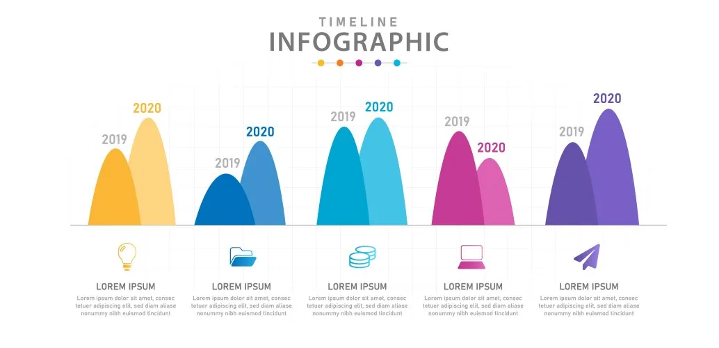 Infographic 6 Steps Pyramid Diagram With Topics Vector Image