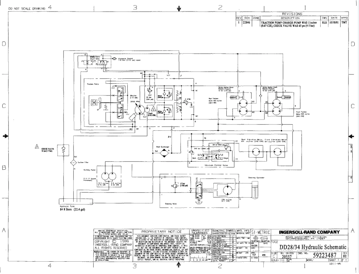 Ingersoll Rand Blaw Knox Dd Cr Hydraulic Electrical Diagrams