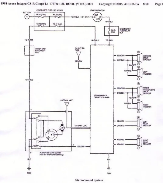 Integra Stereo Wiring Diagram