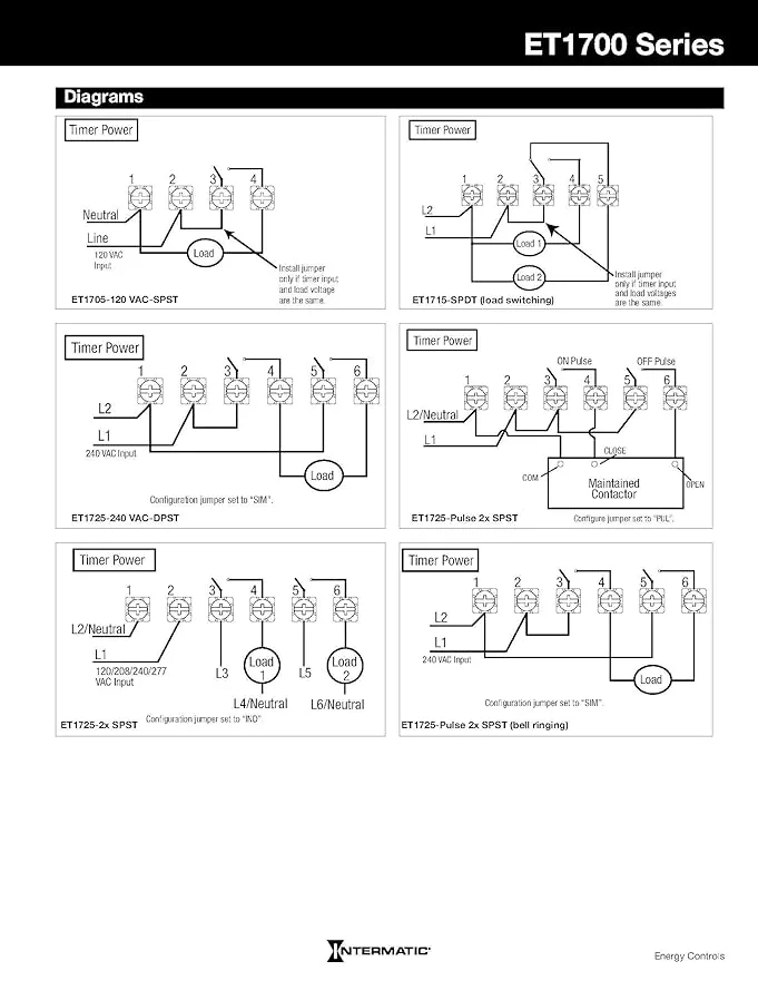 Intermatic Timer Wiring Diagram T101