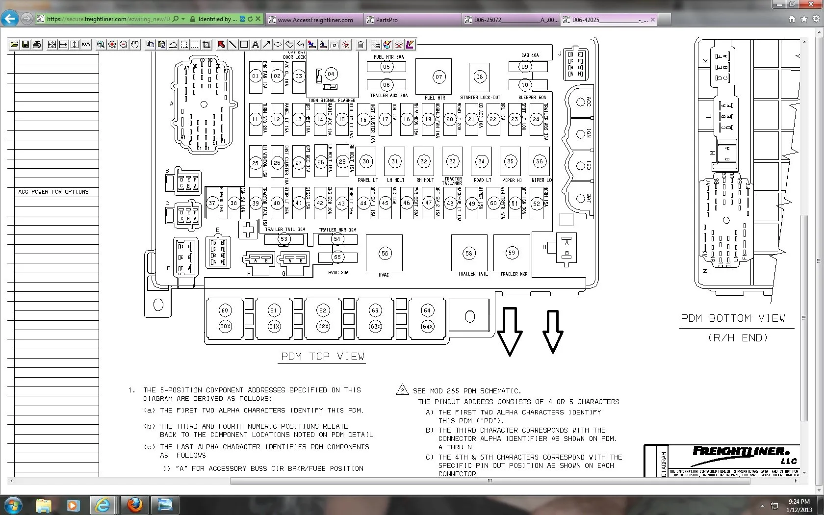 International 9400I Fuse Panel Diagram
