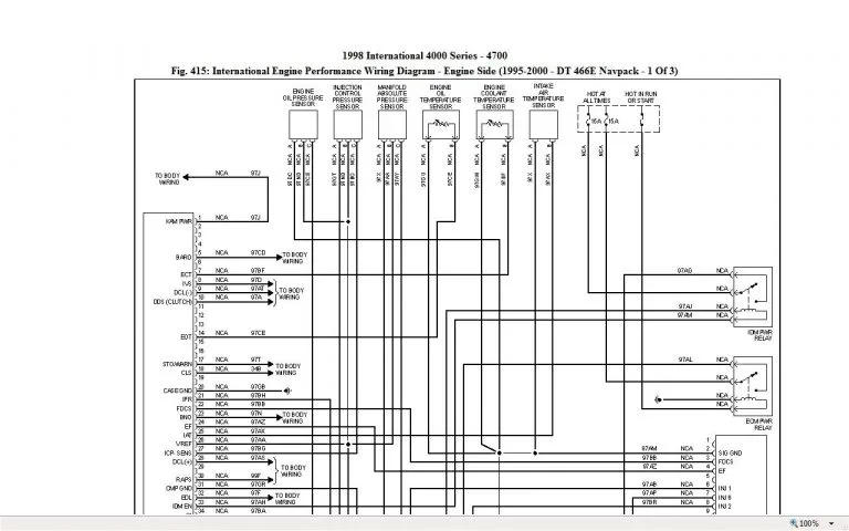 International Dt466 Engine Fuel Injector Diagram