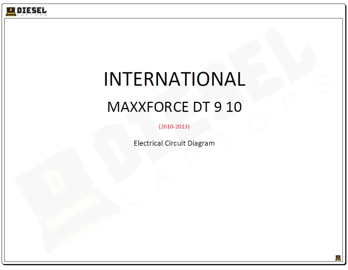 International Maxxforce Dt 9 10 2010 2013 Electrical Diagram