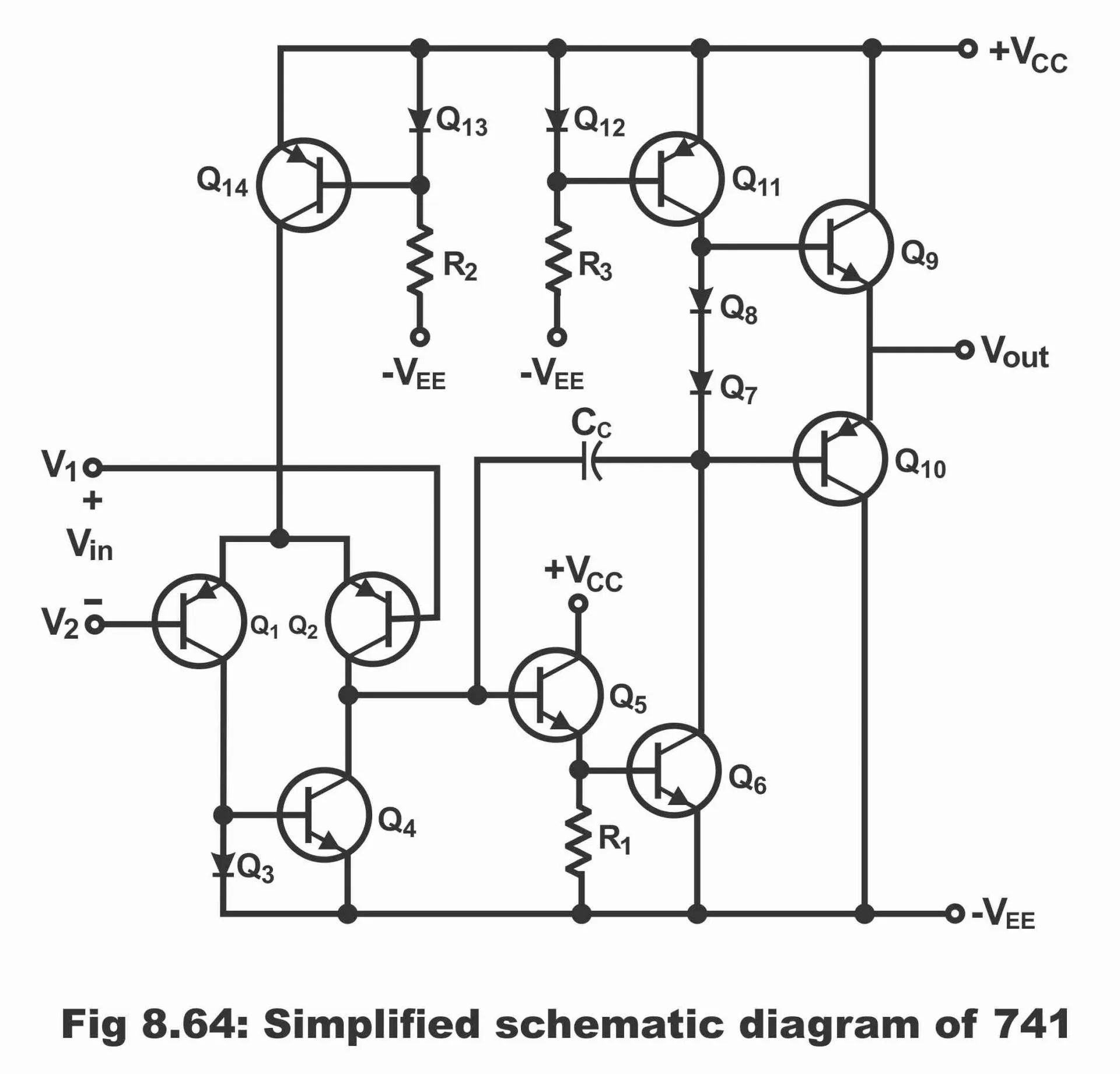 Introduction To The 741 Op Amp Circuit Diagram And 44 Off