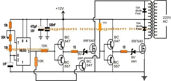 Inverter Ne555 Schema