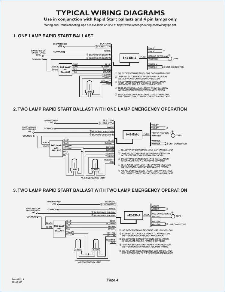 Iota I320 Emergency Ballast Wiring Diagram Collection Wiring Diagram Sample