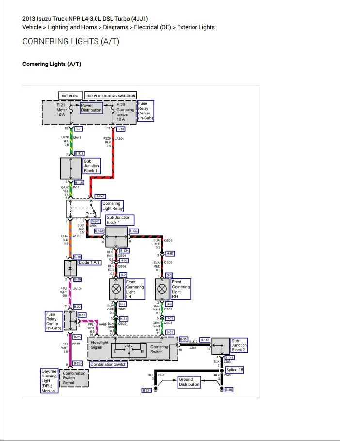 Isuzu Truck Npr 3 0L 2013 Engine Dsl Turbo Electrical Circuit Wiring Diagrams Pdf