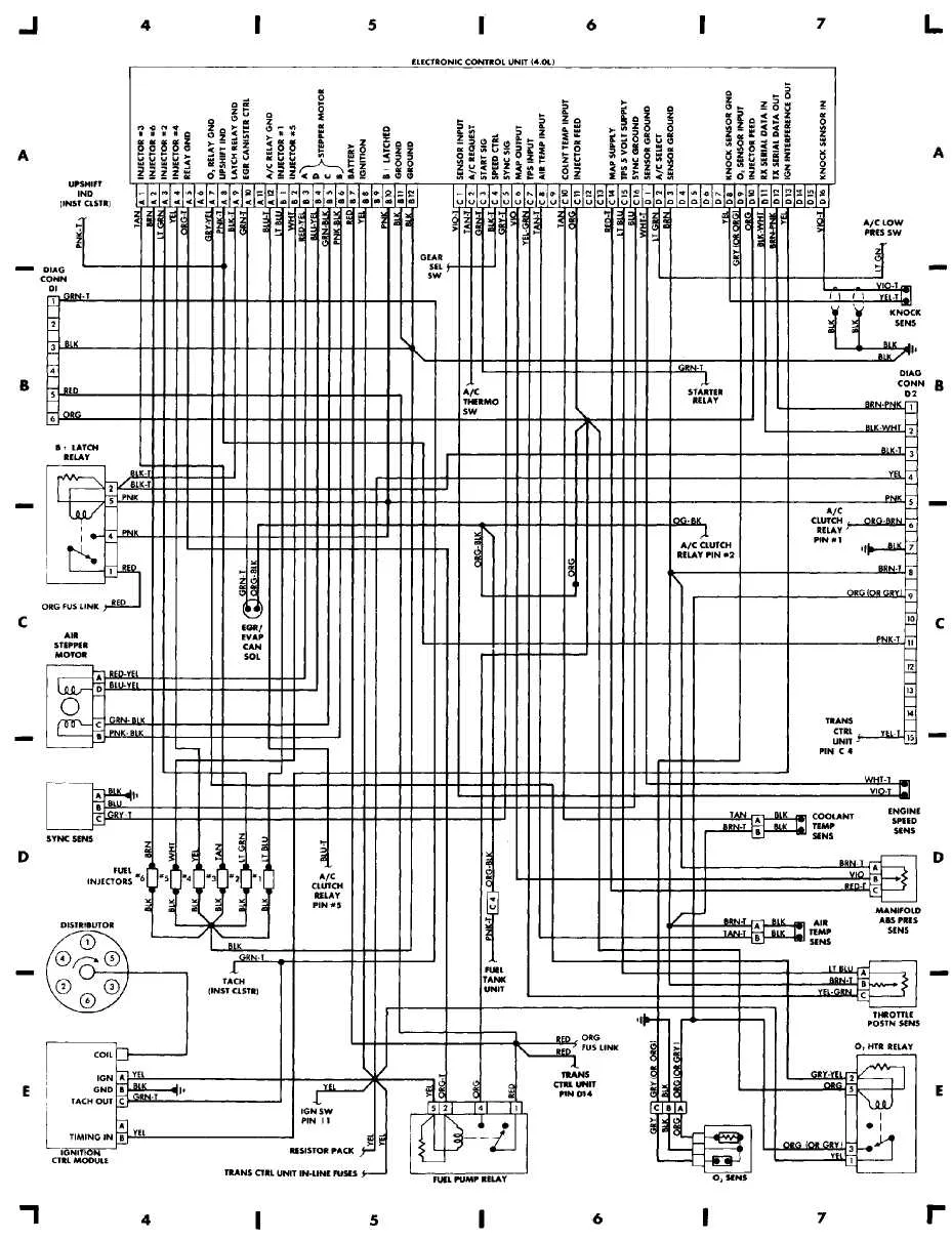 Jeep 4 0 Motor Diagram Cherokee Xj Diagrams Signal Horn Rela