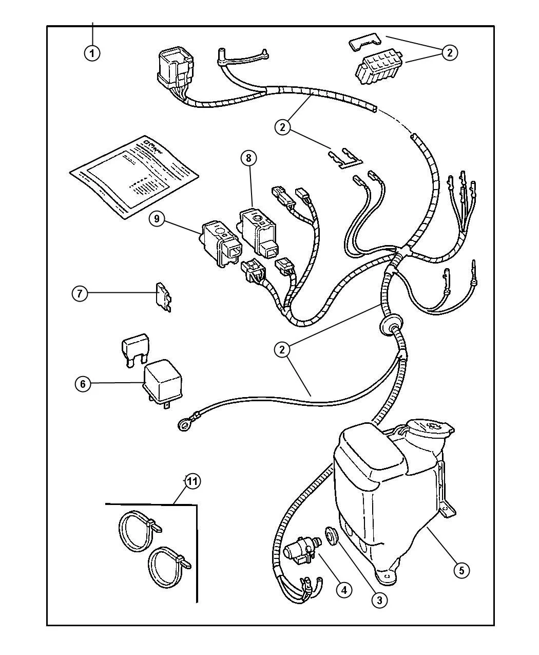 Jeep Wrangler Wiring Package Enclosure 82208907Ab Factory Chrysler Parts Bartow Fl