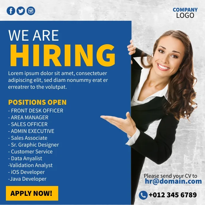 Job Hiring Ads Template Postermywall